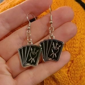 Tarot card earrings